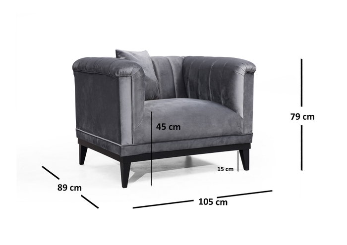 Atelier Del Sofa Trendy - Gris oscuro Atelier Del Sofa Trendy - Gris oscuro